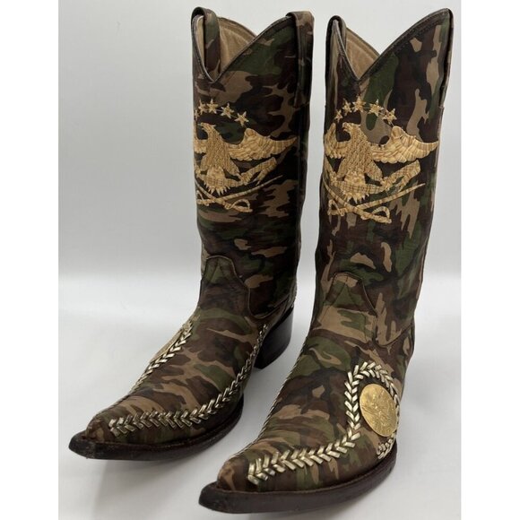 El General Other - El General Camouflage Pointed Toe Western Cowboy Boots Size 25.5 Mexico / 6.5 US